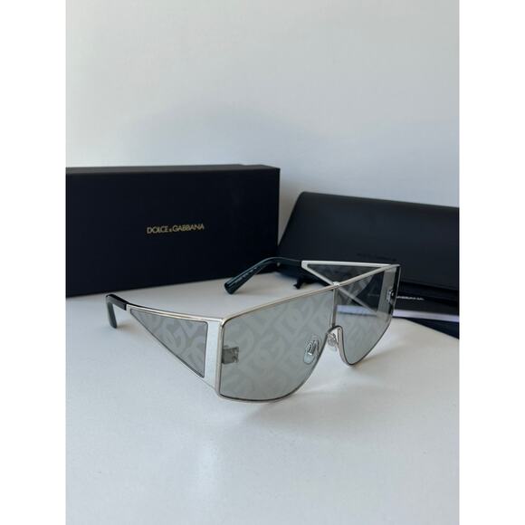 NEW Dolce Gabbana DG2305 Mirror Logo Shield Sunglasses - Picture 3 of 7